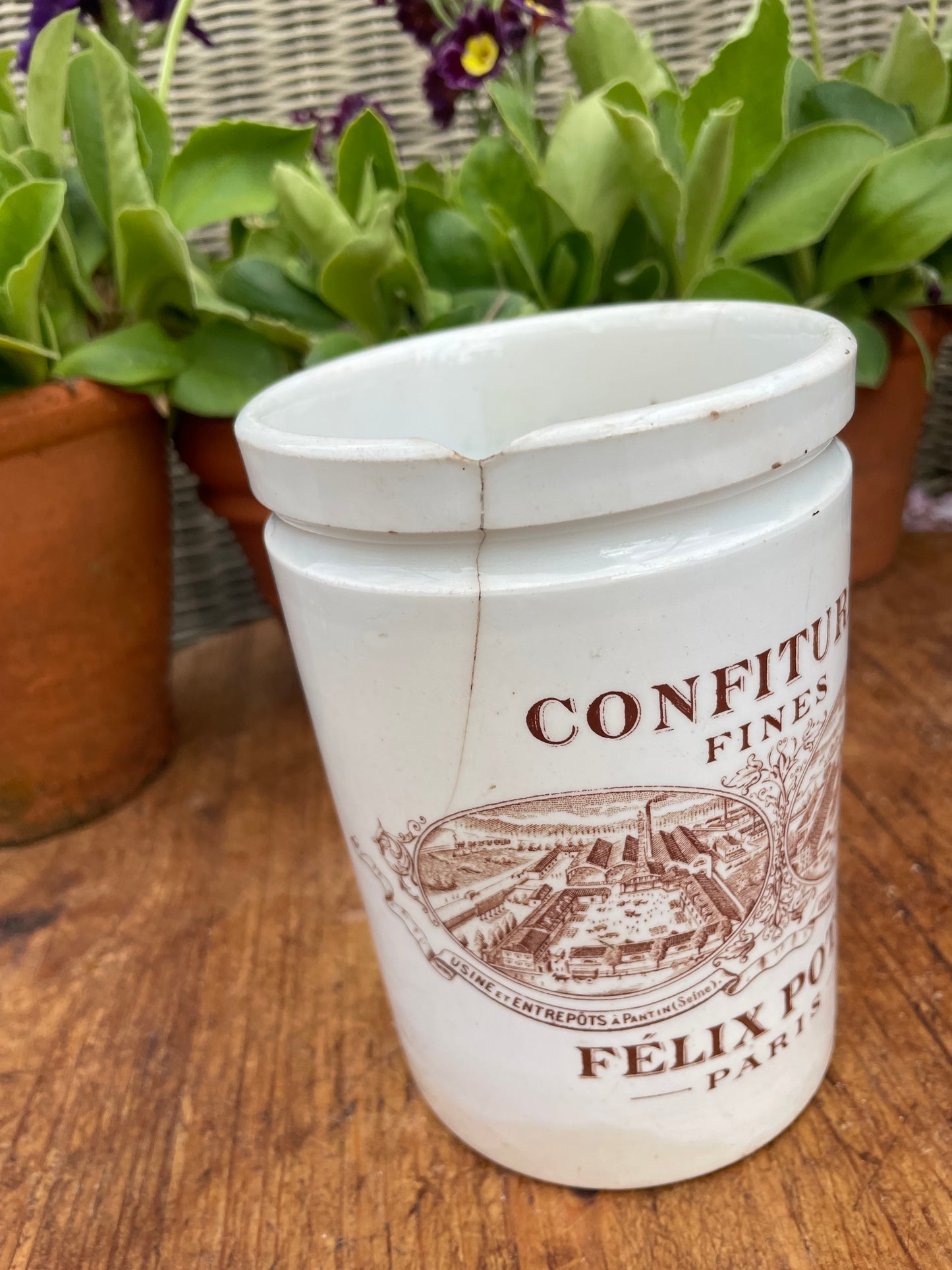 French Felix Potin jar