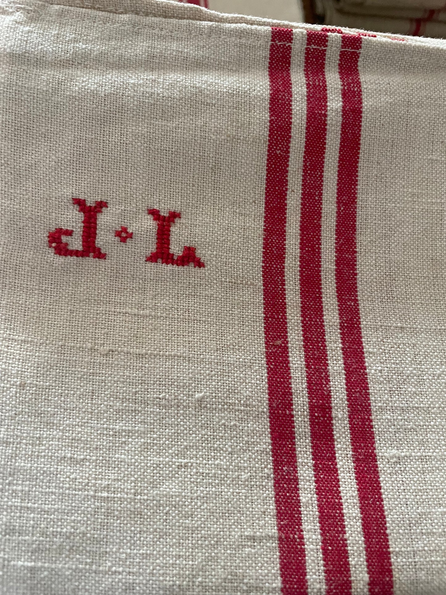 Antique French Torchon J.L