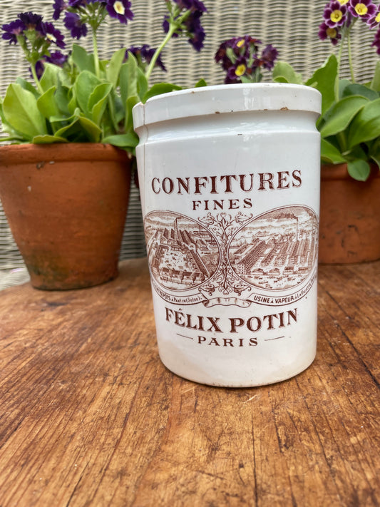 French Felix Potin jar