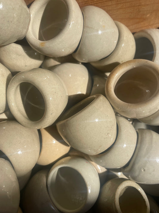 Set of 6 Old French Escargot pots